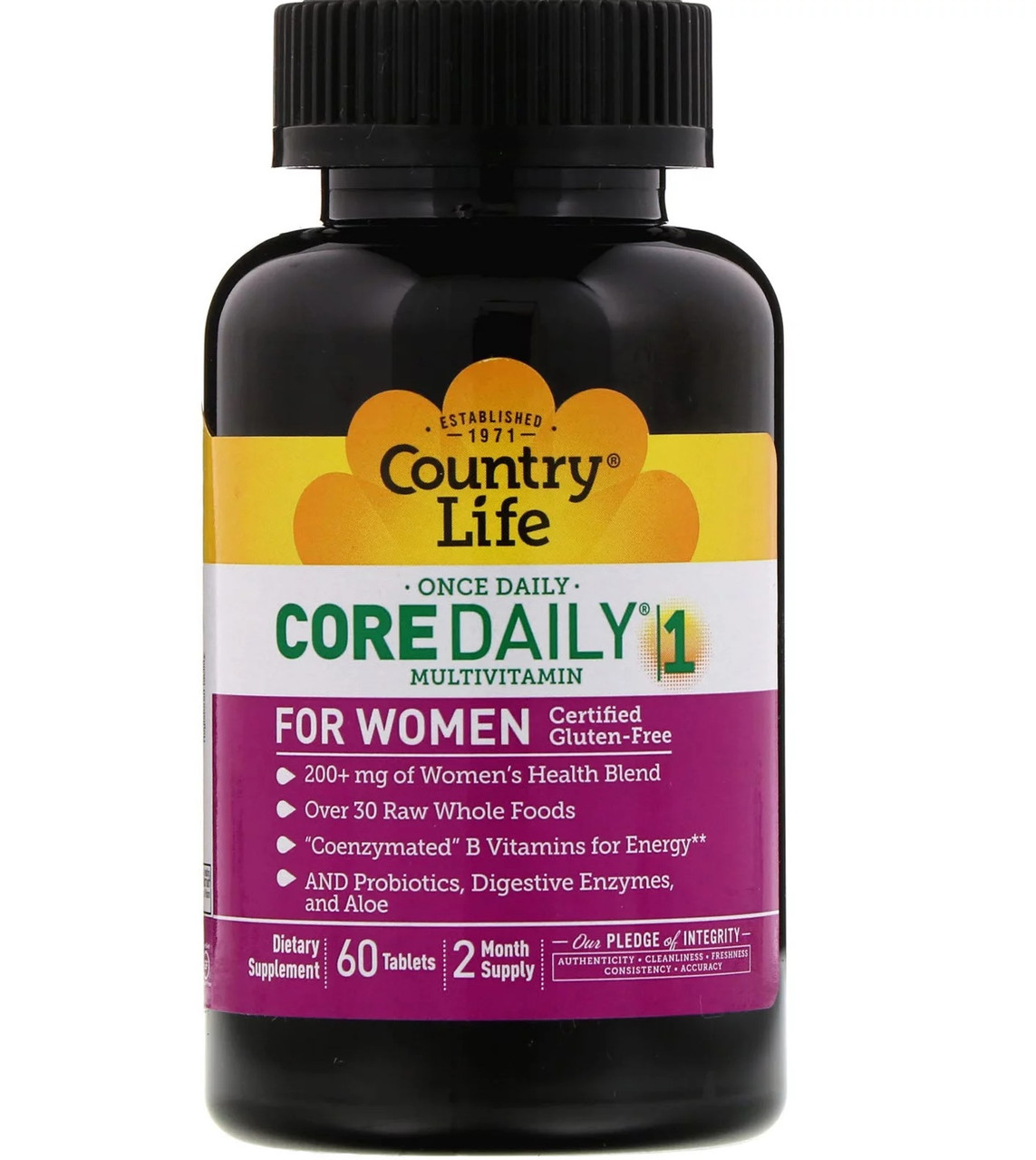 Мультивітаміни Core Daily-1, для жінок, 60 таблеток
