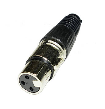 Гніздо CANON (XLR) кабельне 3pin 1-0208