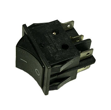 Вимикач KCD2-202-2 (RS-202),16A, чорний 2-групи ON-ON(I-O), Daier