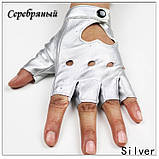 Шкіряні рукавички з сердечками, фото 7