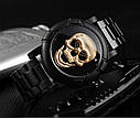 Оригінальний чоловічий годинник Skmei 9178 Skull Black Gold, фото 2