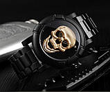 Оригінальний чоловічий годинник Skmei 9178 Skull Black-Silver, фото 8