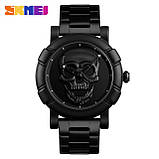 Оригінальний чоловічий годинник Skmei 9178 Skull Black-Silver, фото 7