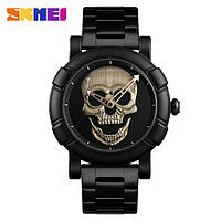 Оригинальные мужские часы Skmei 9178 Skull Black-Bronze