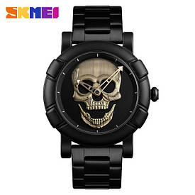 Оригінальний чоловічий годинник Skmei 9178 Skull Black-Bronze