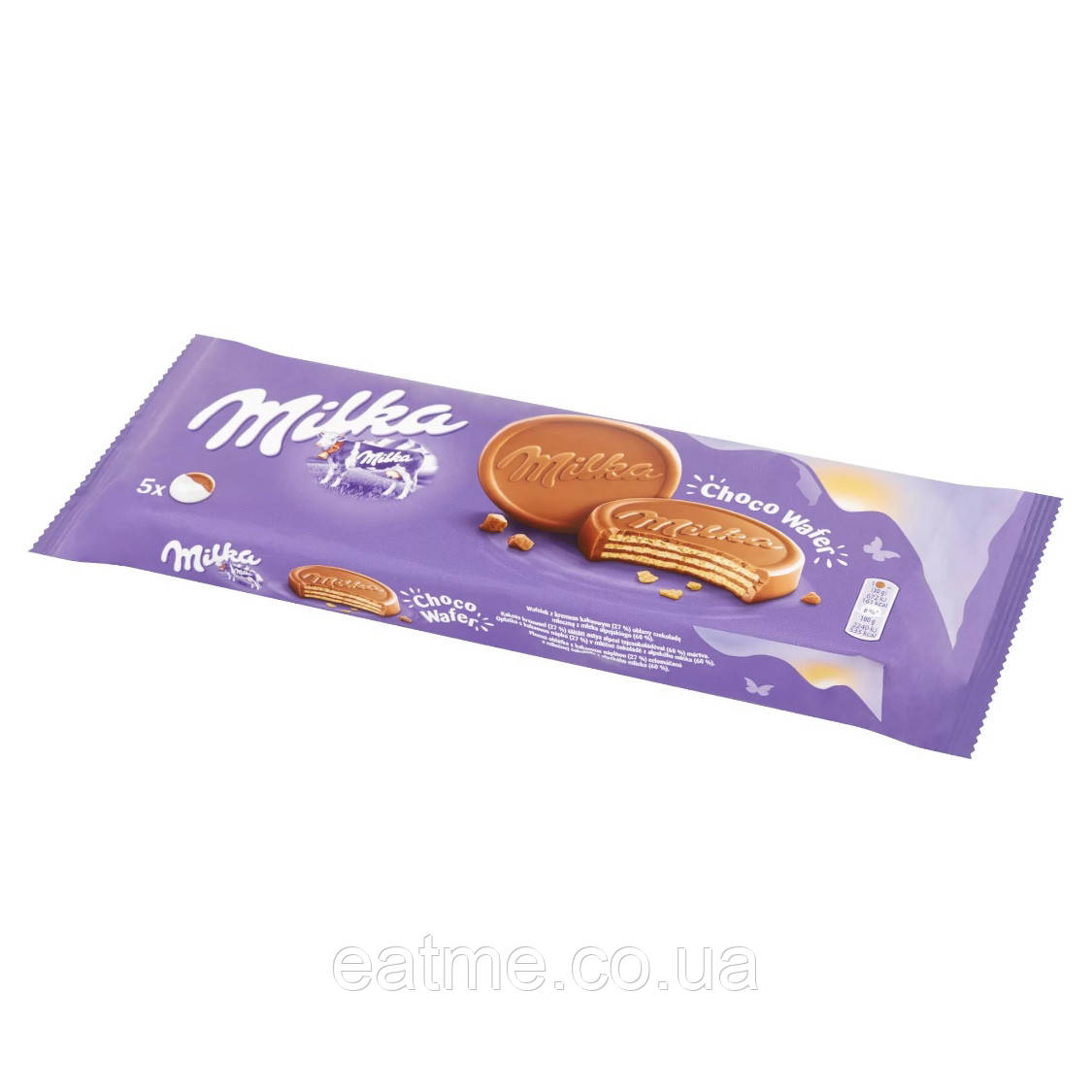 Milka Choco Wafer Вафлі із шоколадною начинкою в молочному шоколаді 150g