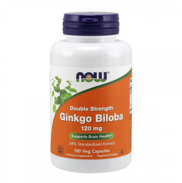 NOW Foods Ginkgo Biloba 120 mg, Гінкго білоба (100 капс.)