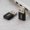 Переходник Remax Joymove RA-USB3з Type-C(Female) на USB(Male) Black, фото 4