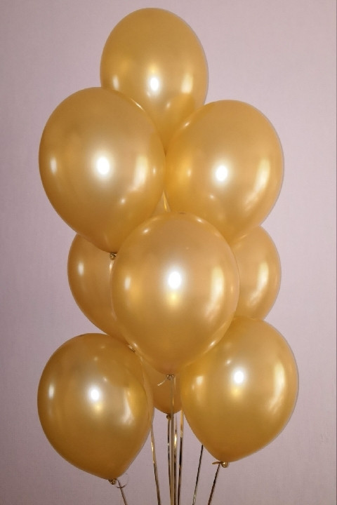 Кулька повітряна металік золото 10" (25 см) Gemar 90-39 1778