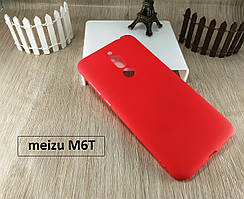 Силіконовий чохол бампер SMTT для Meizu 6T/M6T червоний матовий