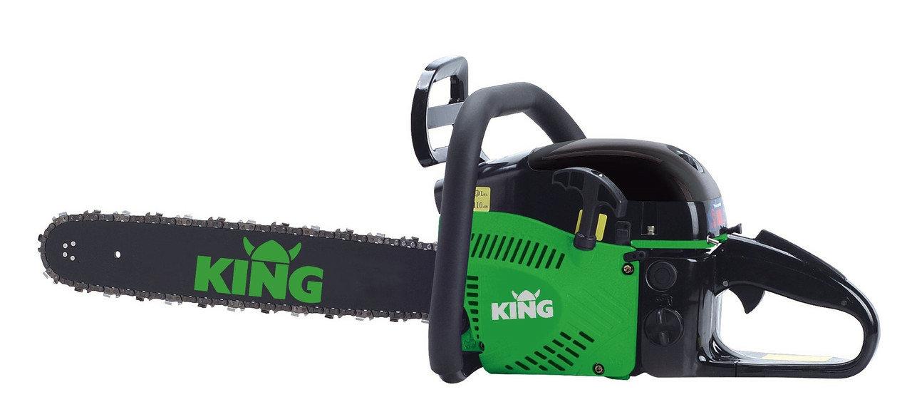 Пила бензинова KING KW500 2 шини 2 ланцюги/алюмінієвий корпус, фото 1