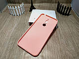 Силіконовий чохол бампер SMTT для Meizu 6T/M6T рожевий матовий, фото 5