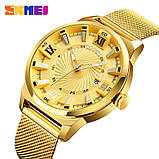 Оригінальні чоловічі годинники Skmei 9166 Gold gold, фото 3