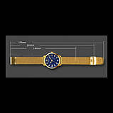 Оригінальні чоловічі годинники Skmei 9166 Gold blue, фото 5