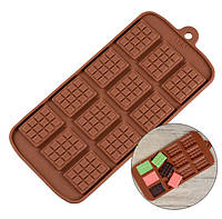 Силиконовая форма Плитка шоколада маленькая, шоколадка