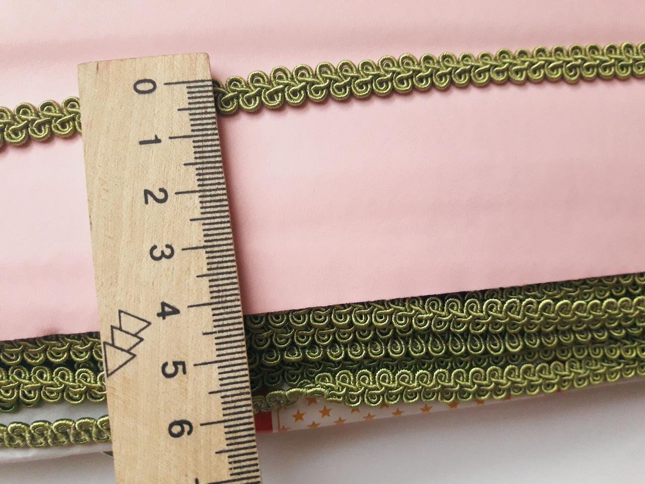 Тасьма декоративна Тасьма декоративна шанель вузька 6мм оливкова