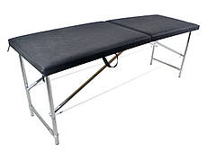 Кушетка косметологічна "Економ 60 хром" Чорна