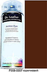 Фарба аерозольна для замші, нубуку, аніліну, велюру, тканини на водній основі 384 мл."Dr.Leather" Aniline Dye Коричневий