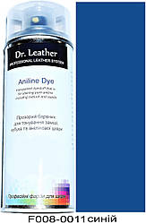 Фарба аерозольна для замші, нубуку, аніліну, велюру, тканини на водній основі 384 мл."Dr.Leather" Aniline Dye Синій