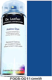 Фарба аерозольна для замші, нубуку, аніліну, велюру, тканини на водній основі 384 мл."Dr.Leather" Aniline Dye Синій