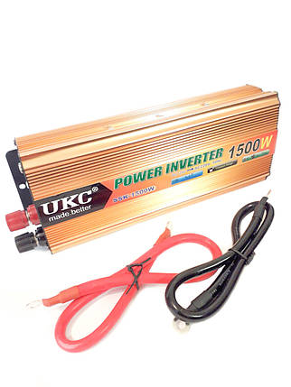 Перетворювач авто інвертор UKC 24V-220V 1500W, фото 1