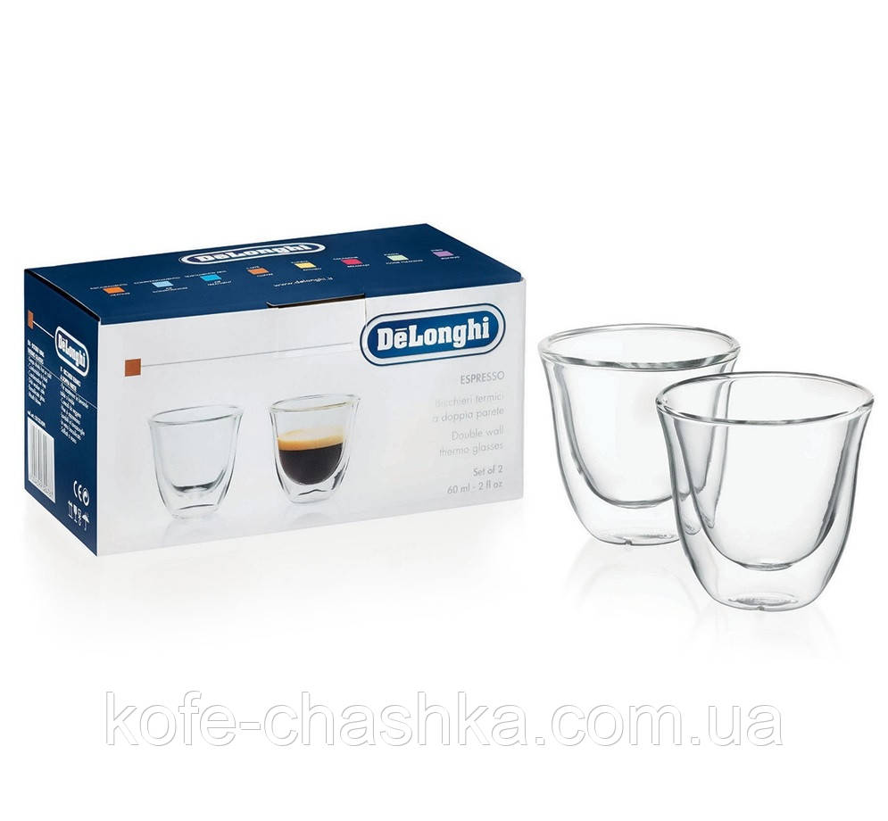 Набір склянок Delonghi ESPRESSO (еспресо) (2 шт.) 60 ML Стакани з подвійними стінками