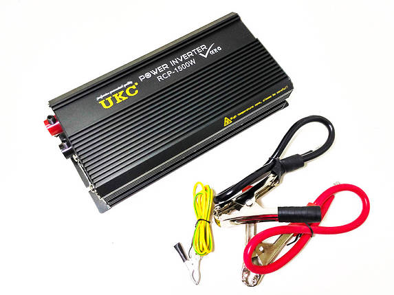 Інвертор перетворювач UKC 12V-220V RCP 1500W, фото 1
