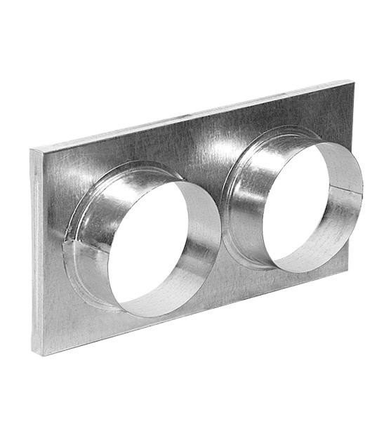 Розетта для терморукава 17х30 см подвійне підключення Ø125