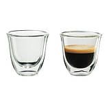 Набір склянок Delonghi DLSC302 MIX (60/190/220) (6 шт.) (Еспресо, капучино, Ліатте) Стакани з подвійними стінками, фото 2