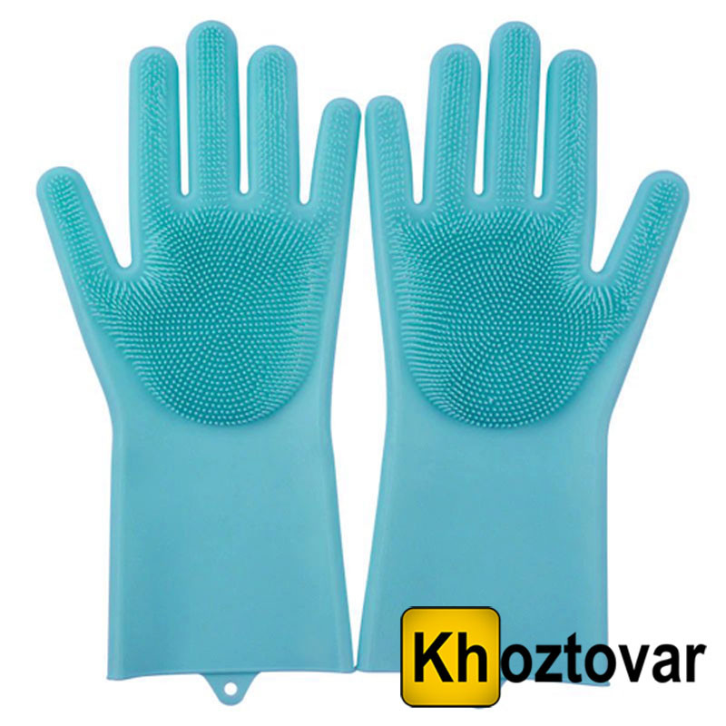 Силіконові багатофункціональні рукавички для миття й чищення Magic Silicone Gloves, фото 1