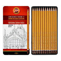 Набор графитных карандашей Koh-i-noor Graphic для графических работ, 5B-5H, 12 штук