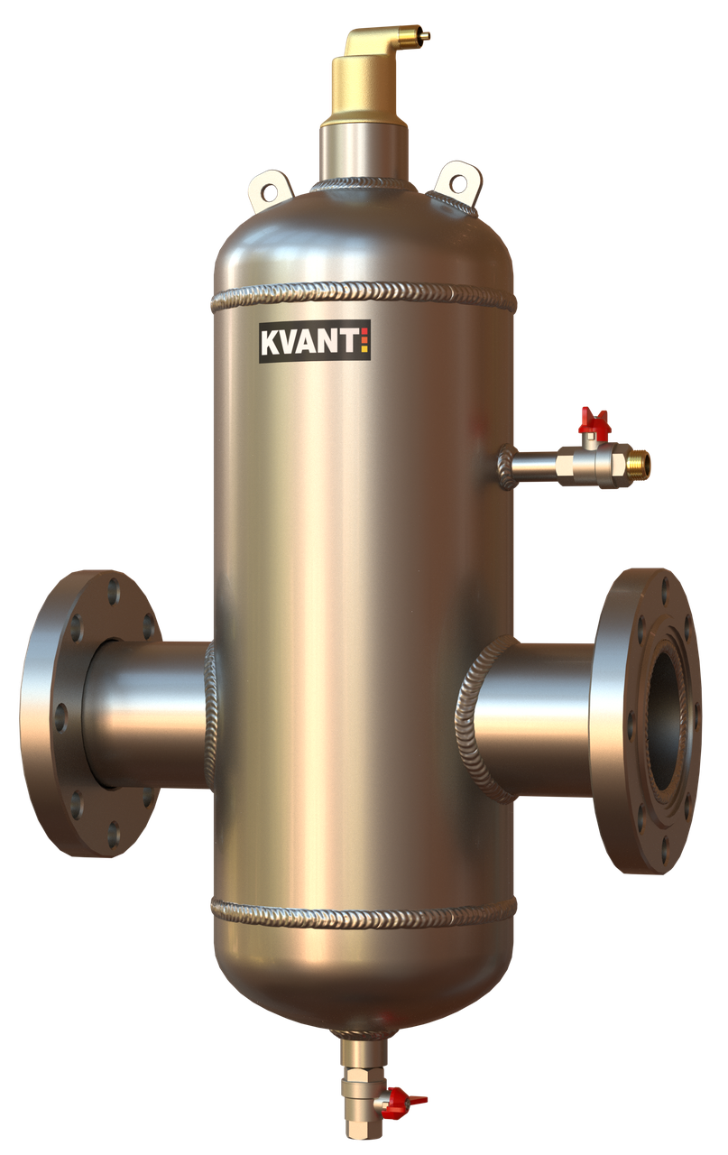 Сепаратор повітря (деаератор)ТF.SS-80 фланцевий нерж.сталь 16бар KVANT DisAir