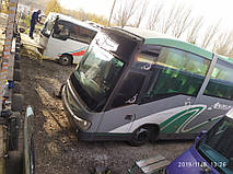 Производство и замена лобового стекла триплекс на автобусе MAN Irizar  в Никополе (Украина). 7