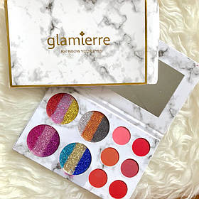 Палитра теней Glamierre Rainbow Your Eyes Glitter and Matte 18 цветов Набор теней Glamierre Скидка All 1022