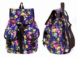 Рюкзак міський синій Півонії