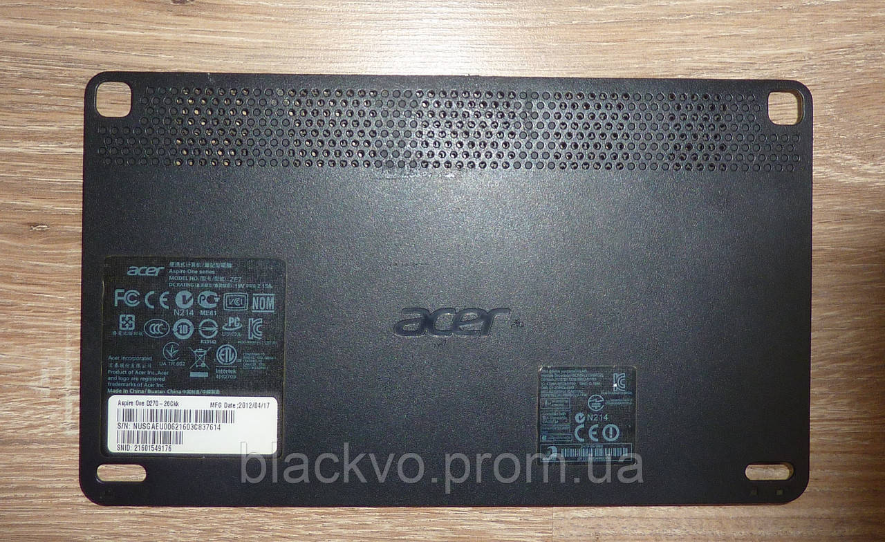 Корпус Acer D270 Aspire One / ZE7 (задняя крышка) для ноутбука Б/У!!! ORIGINAL - фото 1 - id-p562658115