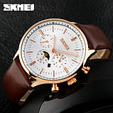 Чоловічий класичний годинник Skmei 9117 White Gold, фото 5