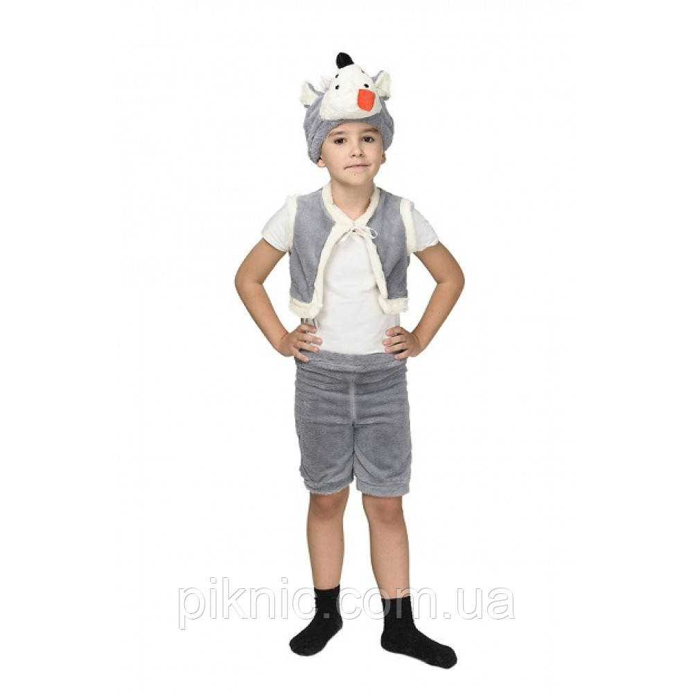 Новогодний костюм Волка для мальчиков 4,5,6 лет Детский карнавальный костюм Волка 340 - фото 1 - id-p1081046942