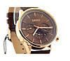 Чоловічий годинник SKMEI 9117 золотий з коричневим циферблатом класичний, фото 5