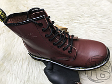 Чоловічі черевики Dr Martens Boots 1460 Smooth Cherry Red (с мехом) 11821600, фото 3