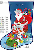 Заготівка для вишивання бісером С5. НОВОГОДНІЙ САПІЖОК 5