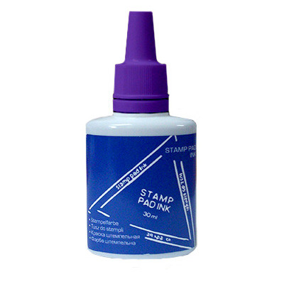 Штемпельна фарба на водній основі 30 мл фіолетова Buromax BM.1901-05, фото 1