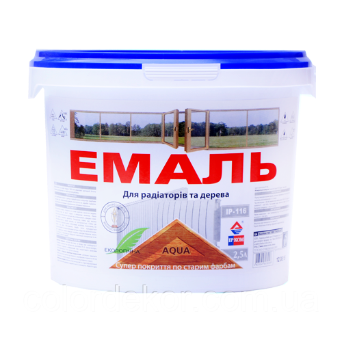 Емаль акрилова за старими фарбами та деревом "Ірком" ІР-116 (біла матова) 2,5 л