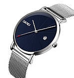 Наручний годинник Skmei 9183 Tiger Silver blue, фото 3