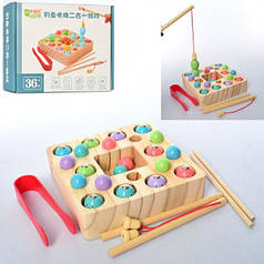 Дерев'яна іграшка Рибалка магнітна, 2 вудки