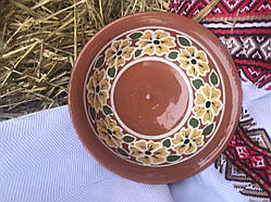 Гончарний посуд миска борщова ( діаметр 17 см , 500мл .)