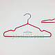 Вішаки для дитячого одягу металеві в силіконовому покритті червоного кольору, 10 штук в упаковці, фото 5
