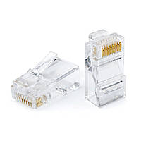 Коннектор RJ45 Cat 6 ATcom RJ45 8p8c 23-24 AWG (0,57-0,50 мм)