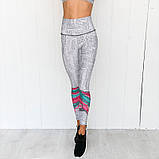 Костюм спортивний жіночий в етно стилі для фітнесу, спорту, бігу. Комплект для йоги. Розмір M, фото 5