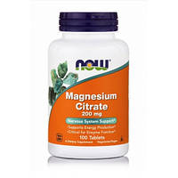 Magnesium Citrate 200 mg NOW, 100 таблеток